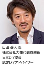 山田 岳人氏　株式会社大都代表取締役　日本DIY協会認定DIYアドバイザー